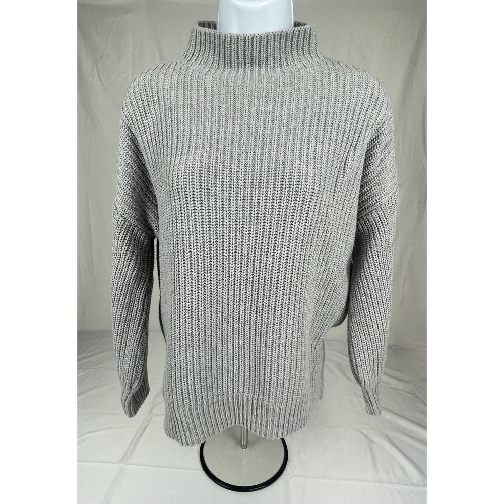 Cupcakes And Cashmere Sweater Womens Medium Gray Black Sheep Turtleneck Knit XS